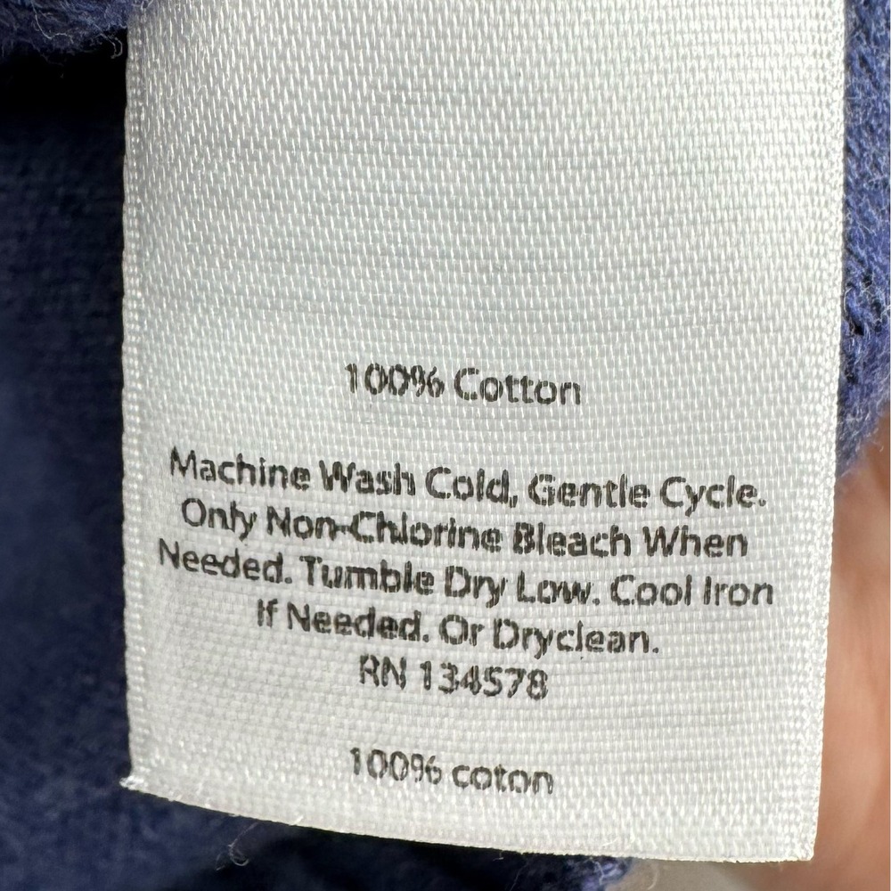 Vineyard Vines Kids Blue Heather 100% Cotton Quarter Zip Sweater XL 18 Logo - Picture 8 of 8